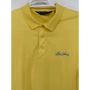 Polo Golf Ralph Lauren Sea Island Resort Yellow‎ Cotton Polo Shirt Men's Large